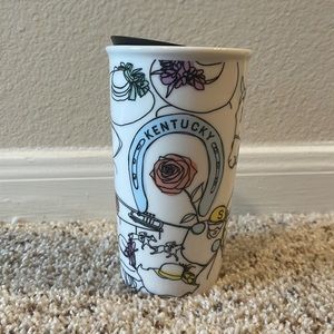 Starbucks Limited Edition Kentucky Derby Ceramic Travel Mug 12 fl oz